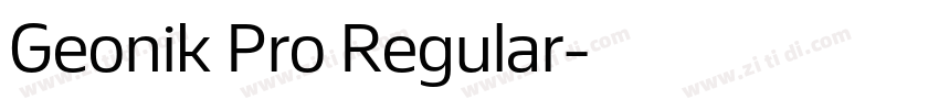 Geonik Pro Regular字体转换